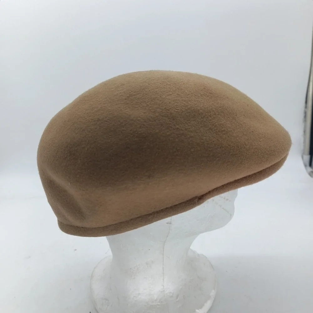 Stetson Cuffley Cap Mens Large Tan Wool Water Repellent Flat Cap Made In England